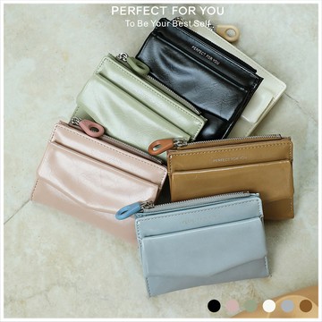 天藍小舖-光澤皮革信封造型中夾-共6色-$250【A08081873】