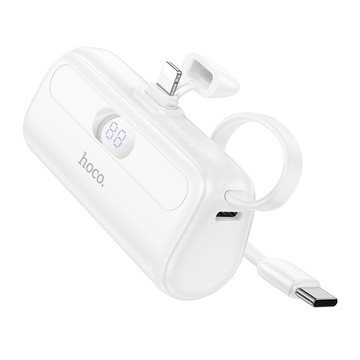 【hoco.浩酷】J116 Pro 口袋充帶線行動電源 (5000mAh) - 白色