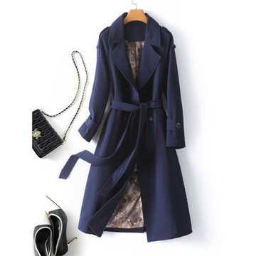 中長款風衣外套女2026春秋新款韓版高級感收腰雙排扣修身氣質大衣