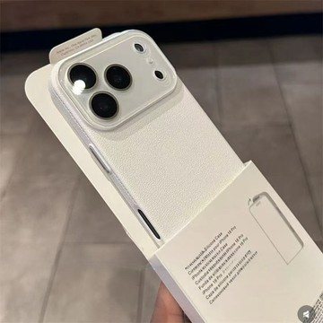【薄過裸機】水晶鏡頭 純色荔枝紋 一體PC 防摔殼 用於iPhone17 i16 手機殼 i15 i14 i13 i12