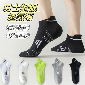 現貨24H出🔥網眼透氣男襪 夏季薄款襪 抑菌除臭襪 運動船型襪 專業運動 男士襪子 吸濕排汗快乾 提耳護踝船襪 不臭腳