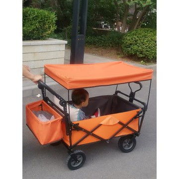 戶外兒童出游折疊便攜推車四輪拖車寶寶可坐可躺露營野餐野營營地