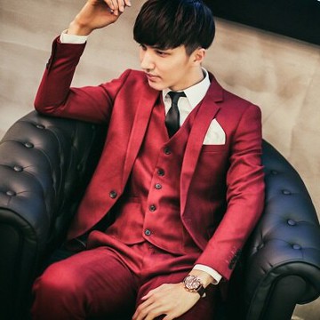 西裝外套西服套裝(三件套)-華麗宴會多色設計男裝3色73hc8【獨家進口】【米蘭精品】