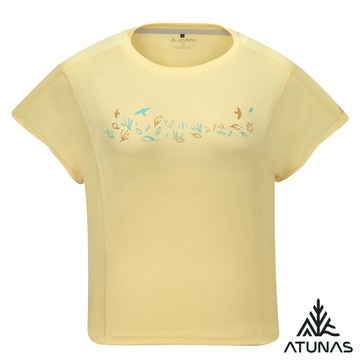 【ATUNAS 歐都納】女循環排汗透氣短袖T恤A8TS2618WC粉黃