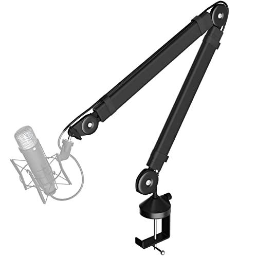 SIOWL Mic Arm Studio Boom Arm Mic Stand with Premium Anti-Pinch Covers, U