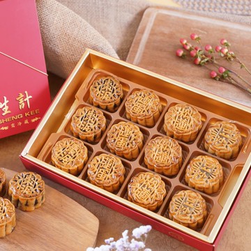 【DOZO嚴選】生計食品-雲裳綜合小月餅 12入(4口味_豆沙、棗泥、松子蓮蓉、蓮蓉蛋黃，各3入)