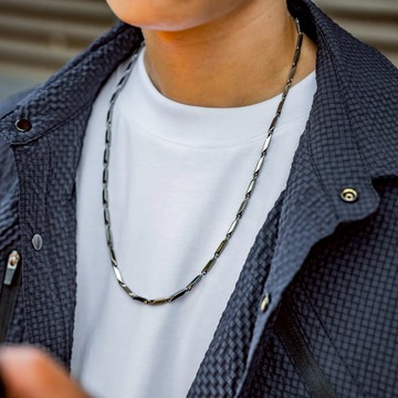 【A.S】24H出貨 鈦鋼 古巴項鍊 鈦鋼菱形 竹葉幾何項鍊 項鍊 飾品 穿搭 搭配 菱形