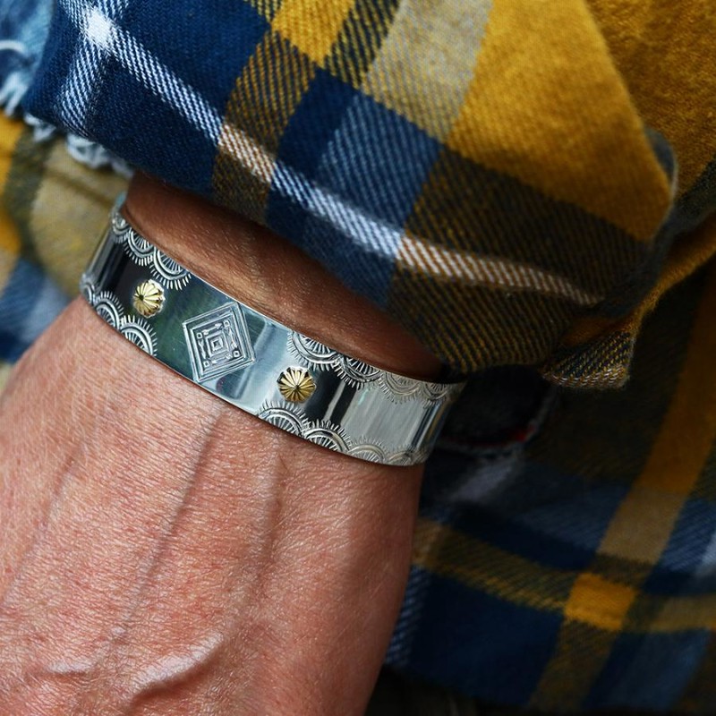 TADY&KING 平打ちバングル 金縄ターコイズ K18 シルバー TADY&KING平