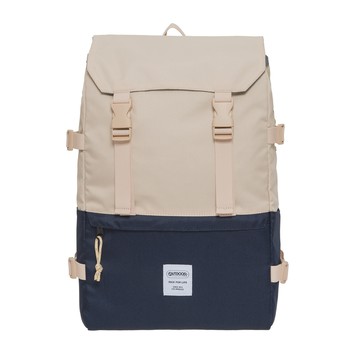 【OUTDOOR】風格前線-後背包-米/深藍色 OD233122BN聖誕交換禮物