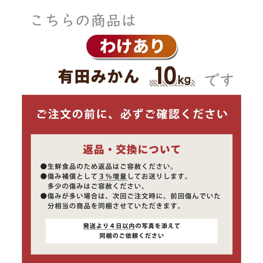 有田みかん わけあり 10kg ／ 送料無料 訳あり 温州みかん KS 有田 みかん ミカン 家庭用 大容量