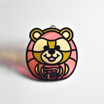 動物達摩(熊) 招財掛飾 多色開運 手工彩繪 開運匙扣