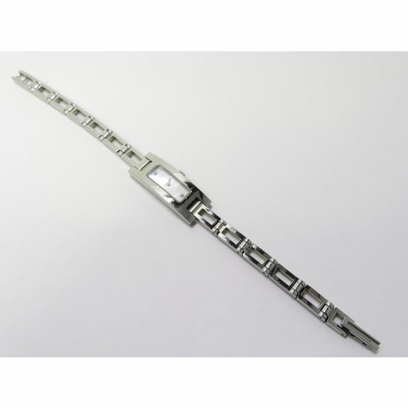 中古】グッチ レディース腕時計 2PD ダイヤベゼル クォーツ ホワイト  