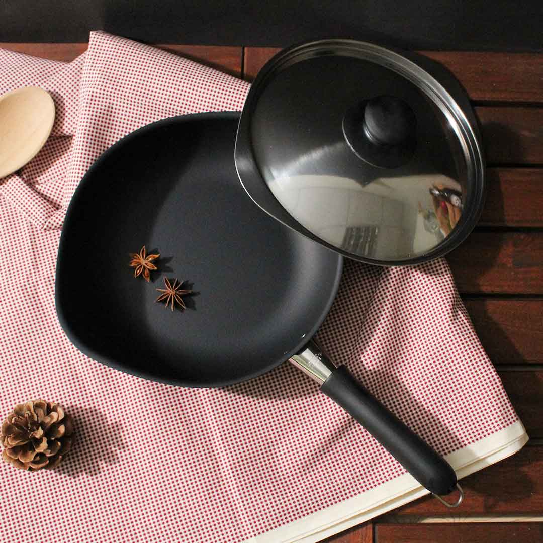 日本柳宗理 岩紋單手鐵鍋25cm(附蓋) 日本製