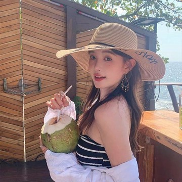 免運🌞草帽帽子防曬遮陽沙灘海邊帽檐韓版度假出遊遮陽帽百搭夏季太陽帽登山帽 帽子 漁夫帽 防曬帽 遮陽帽 抗uv帽 透氣