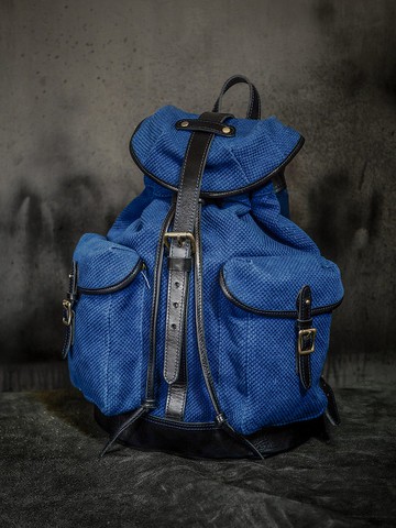 Distressed Canvas Leather Backpack 復古後背包- Sashiko
