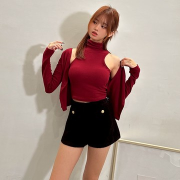 IN SHOP 磨毛高領背心/外套套裝-共4色【KT24564】