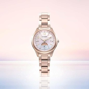 CITIZEN 星辰錶 xC 大地系列 黃昏海岸 鈦金屬 電波錶 女錶-29mm EE1004-65N