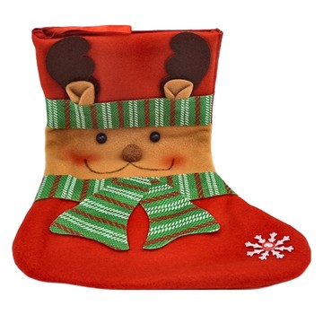 紅底聖誕襪 3歲以上  38 x 19cm  麋鹿  1個