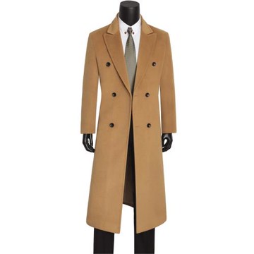 長款雙排扣商務休閑羊毛呢子男冬季加厚大衣休閑時尚潮流過膝906