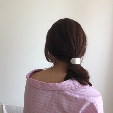 HERA 赫拉 金屬拉絲方形圓弧彈簧夾髮飾-2色