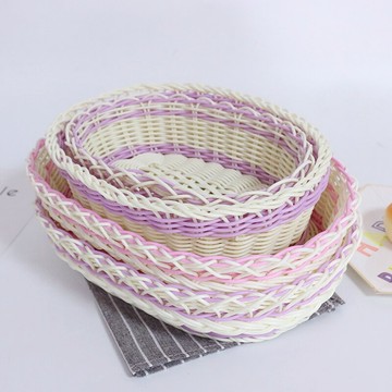 小吃籃子藤編水果籃食品籃薯條籃爆米花筐餐具盤子火鍋菜桌面籃