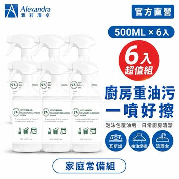 【Alexandra雅莉珊卓】廚房清潔劑 500ML 6入組 廚房清潔 廚房油汙清潔劑 重油汙清潔劑 廚房重油油汙清洗劑