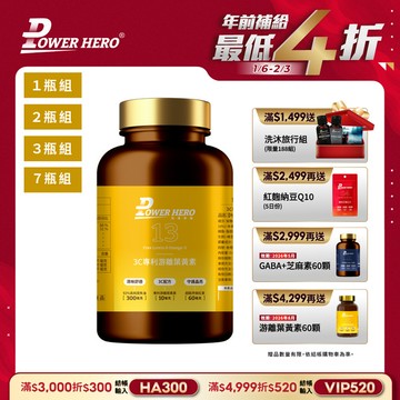 【福利品】3C專利游離葉黃素（60顆）【1盒／2盒／3盒／7盒優惠組】(最短效期：2026年8月)