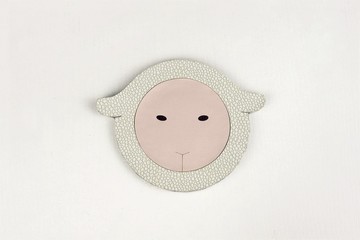 綿羊小怪物防水吸水杯墊 雙面材質 PU皮革+羊毛氈