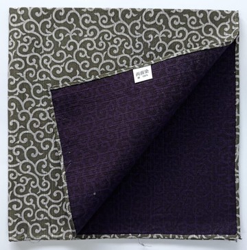 唐草紋樣手帕，20 x 20 英吋，日式蔓草圖騰，日本