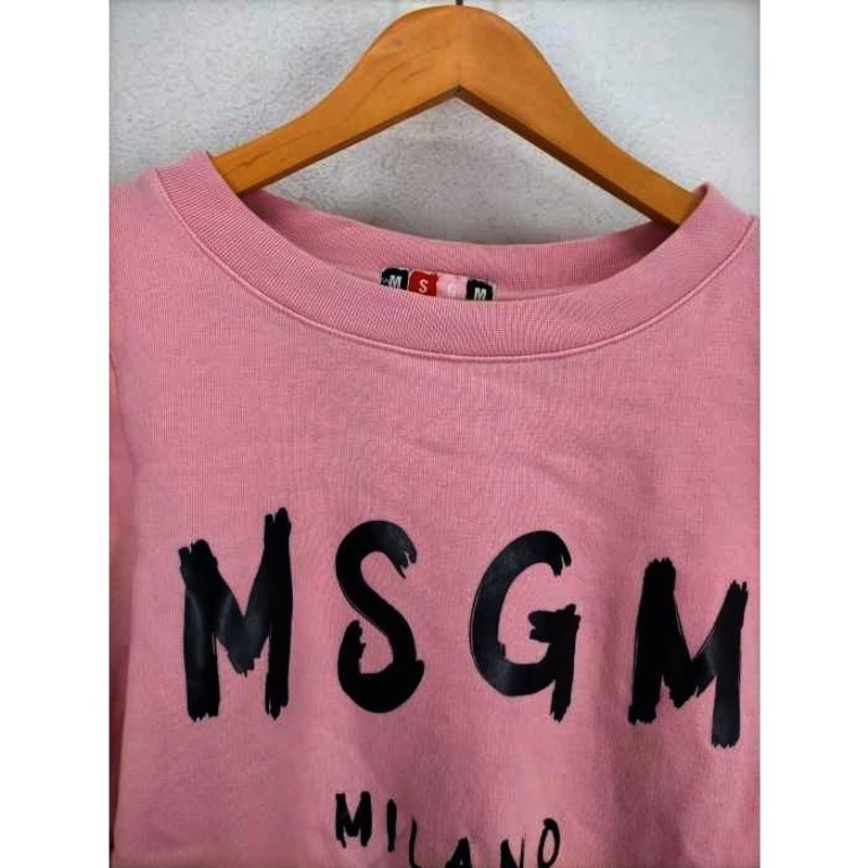 エムエスジーエム MSGM ロゴ半袖ロールアップスウェット レディース S 