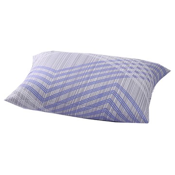 Blue Cat 藍貓 舒柔棉印花枕套  時代軌跡 灰色 + 白色 + 藍色  45 x 75cm  1件