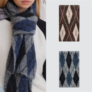 【巴黎精品】現貨+預購 針織圍巾圍脖圍冷氣房披肩秋冬保暖加絨加厚磅休閒生日禮物-羊毛格紋針織2色a1ls89