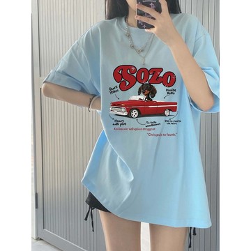 【PRPN】100%純棉 女生 t恤 短袖上衣 印花 t恤 韓系衣服 顯瘦穿搭 休閒上衣