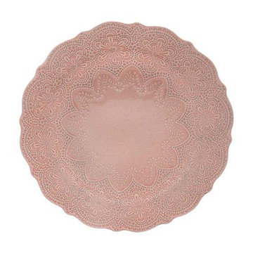 義大利VBC casa蕾絲系列 28 cm 主餐盤 / 經典粉