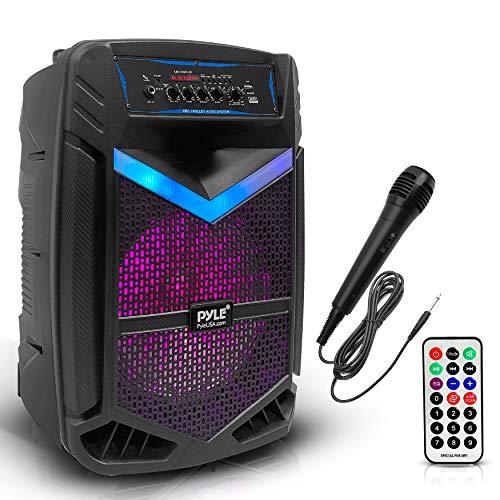 Pyle Portable Bluetooth PA Speaker System 600W Rechargeable Outdoor w Subwoofer Tweeter, Recording Fu