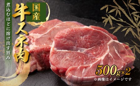 国産 牛スネ肉 500g×2 合計1kg 小分け 茨城県産 カレー シチュー 煮込み料理 冷凍