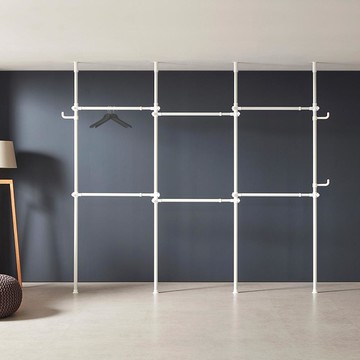 衣架專家 Hanger Professional 6格頂天立地衣架  白色  38mm