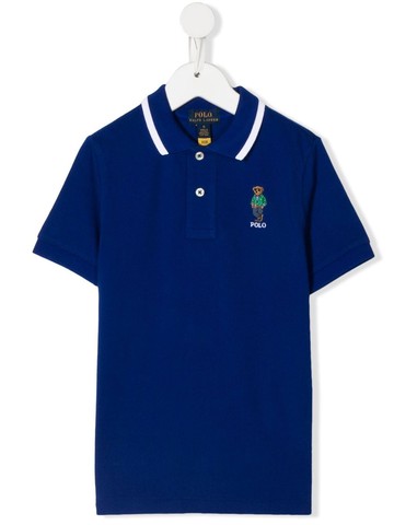 Ralph Lauren Kids - logo-embroidered cotton polo shirt - kids - Cotton - 6 - Blue
