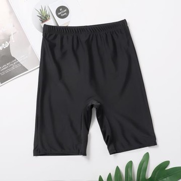 高腰五分褲泳褲女分體遮肚顯瘦平角防走光大碼中長款女士游泳褲子