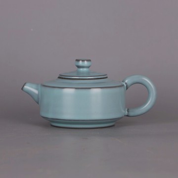 宋 汝窯藍執壺 仿宋代支釘宮廷御制皇宋宮款瓷器收藏擺件五大名窯