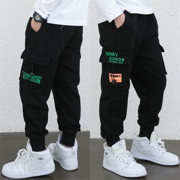 兒童裝男童春秋裝運動長褲衛褲工裝褲2025新款中大童潮牌洋氣休閑