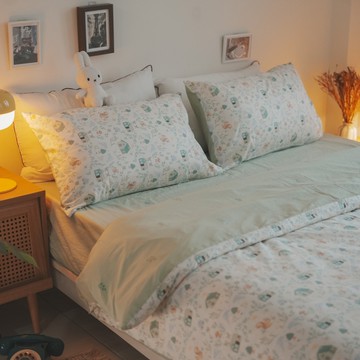 復古純棉 綠野仙蹤 Q1加大床包三件組 觸感親膚柔軟 台灣製 棉床本舖