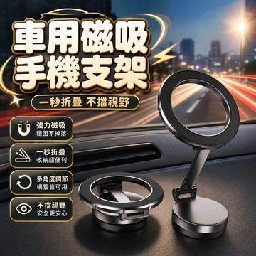 【隔日到貨】Magsafe磁吸 車載支架 導航支架 810度旋轉 多功能 磁吸支架 折疊汽車支架 車載支架 手機支架