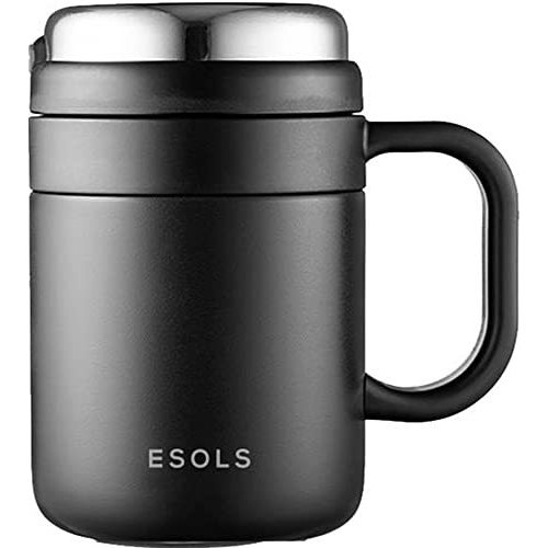 ESOLS Double Wall Vacuum Insulated Coffee Mug 17 Oz Leak Proof Stainless