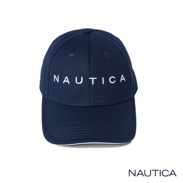 Nautica 經典品牌LOGO刺繡棒球帽-深藍