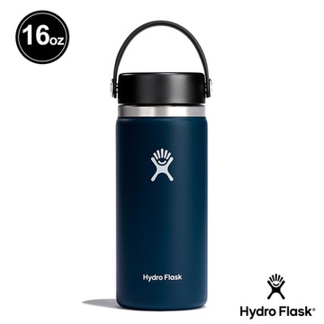 Hydro Flask 官方旗艦 16oz/473ml 寬口提環保溫瓶 靛藍色