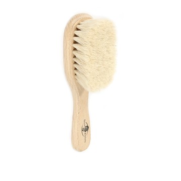 BRAUN WETTBURG B&W德國珀薇天然木香德國製特長山羊毛寶寶嬰兒用髮梳溫和山羊毛按摩寶寶脆弱頭皮