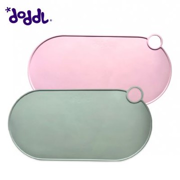 【doddl】英國兒童餐具 可掛式防滑矽膠餐墊 - 乾燥玫瑰粉 / 湖水綠 兩色任選