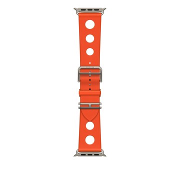 Apple Watch Hermès - 49 公釐 Orange Néon 霓虹橙色 Scub’H Diving 錶帶