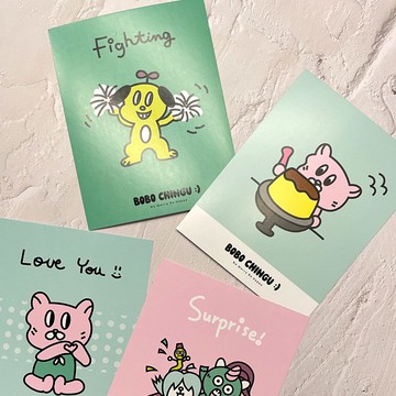 BOBO CHINGU :) 明信片一套10張--特價399元  酷卡 創意插畫